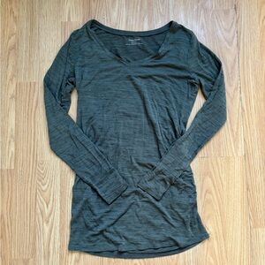 Maternity Women's Long Sleeve Top in Olive Green